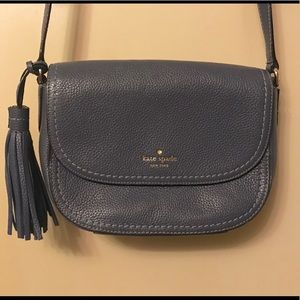 Kate spade navy blue leather cross body purse